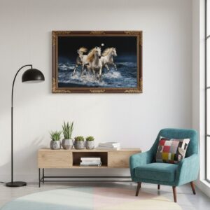 تابلو فرش طرح سه اسب